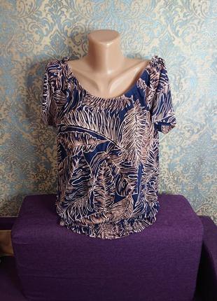 Женская летняя блуза футболка блузка блузочка большой размер батал 50 /52/542 фото