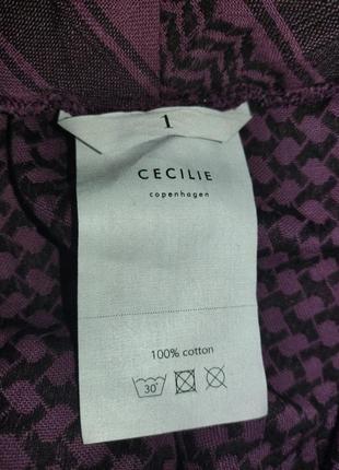 Брендовавая блузка cecilie copenhagen со спущенными плечами и арафаток5 фото