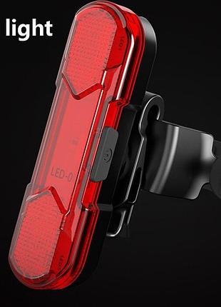 Вело фара задняя, usb перезаряжаемая as1010 красная с поворотом на 360°. мигалка с аккумулятором