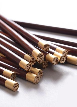 Багаторазові китайські палички для їди суші роллів з преміальних твердих сортів сандалового дерева3 фото