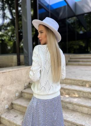 Кофта в'язана magnolia молочний5 фото