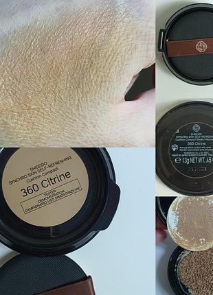 Стійкий компактний тональний крем shiseido synchro skin3 фото