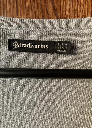 Серый кардиган с мехом на рукавах stradivarius3 фото
