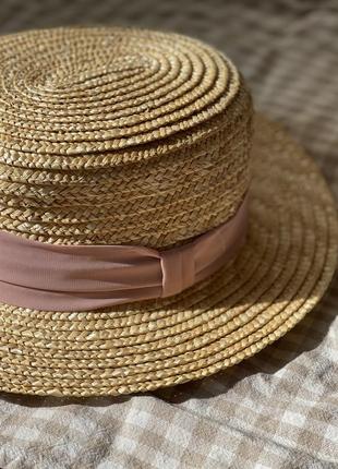 Жіноча солом'яний капелюх 👒1 фото