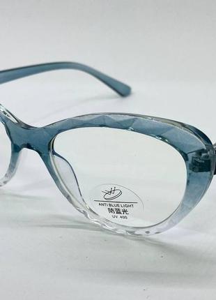 Комп'ютерні окуляри жіночі лисички овальні у пластиковій оправі прозорі
