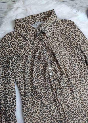 Женская рубашка леопардовый принт 46 размера2 фото