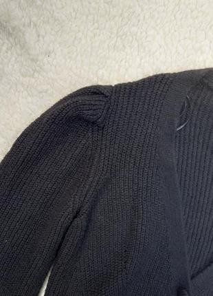 Кардиган с обемными рукавами з об'ємними вьязаный в'язаний на ґудзиках пуговицах кофта свитер светр3 фото