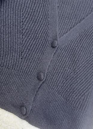 Кардиган с обемными рукавами з об'ємними вьязаный в'язаний на ґудзиках пуговицах кофта свитер светр5 фото