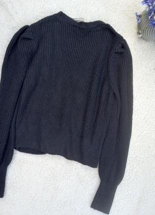 Кардиган с обемными рукавами з об'ємними вьязаный в'язаний на ґудзиках пуговицах кофта свитер светр6 фото