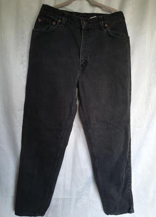 100% коттон. женские брендовые серые мом джинсы levis 5502 фото