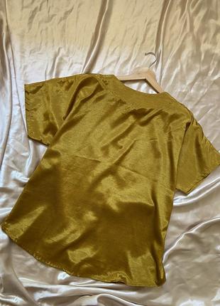 Золота вільна блуза тайський шовк chindamanee2 фото