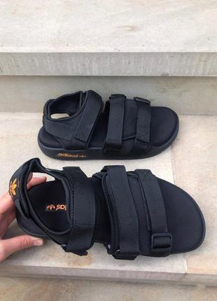 Сандали мужские adidas sandals black/orange "черные/оранжевые", босоножки адидас, адідас3 фото