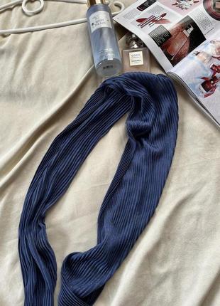 Красивий шарф жатка в дрібний горох , або пов'язка на волосся1 фото