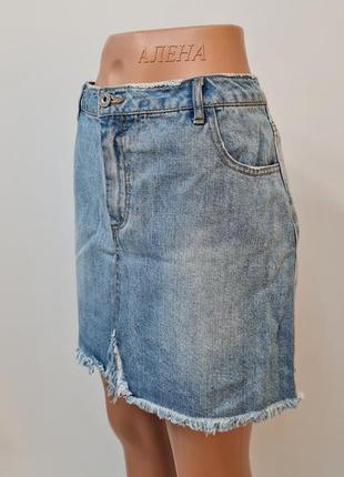 Джинсовая юбка, джинсовая юбка с разрезом3 фото