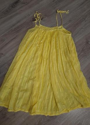 Літня туніка сонячного кольору, коротеньке плаття1 фото
