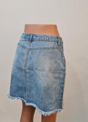 Джинсовая юбка, джинсовая юбка с разрезом5 фото