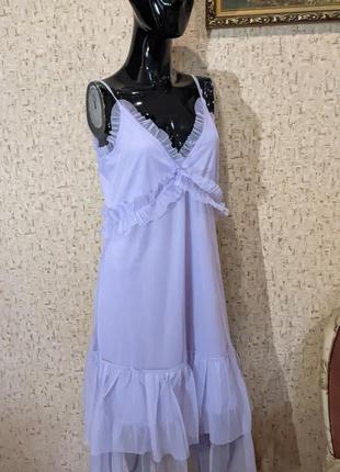 Нежное платье сетка лилового цвета5 фото