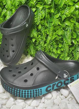 Crocs bayaband logo motion clog черные сабо кроксы