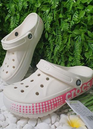 Crocs bayaband logo motion clog белые сабо кроксы