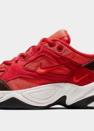 Новые кожаные кроссовки nike m2k tekno red suede eur 42 (27 см) кросівки3 фото