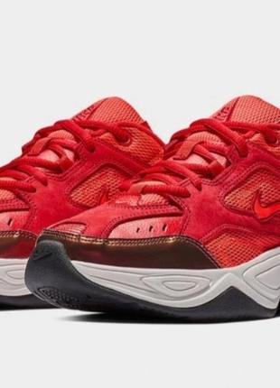 Новые кожаные кроссовки nike m2k tekno red suede eur 42 (27 см) кросівки5 фото