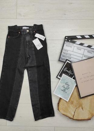 10 лет 140 см новые фирменные джинсы прямые с прошивкой девочке зара zara5 фото