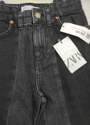 10 лет 140 см новые фирменные джинсы прямые с прошивкой девочке зара zara6 фото