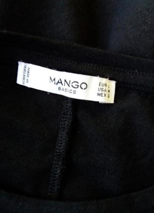 Хлопковая базовая черная футболка mango5 фото