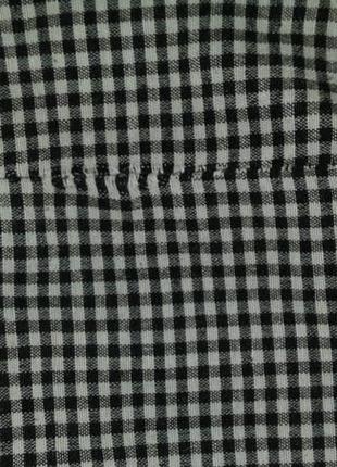 Вільна блуза туніка в клітинку6 фото