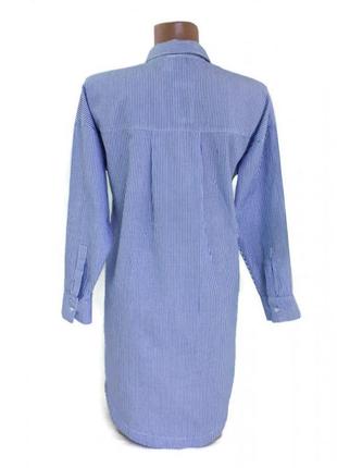 Сукня сорочка туніка у вертикальну смужку з кишенею hm8 фото