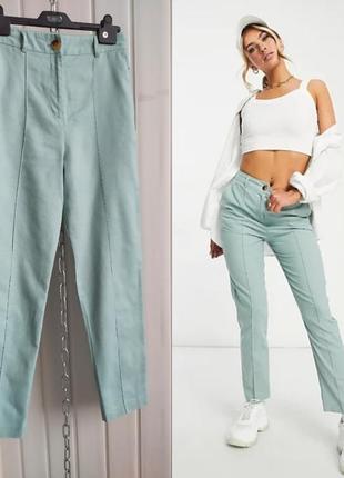 Брюки сигарети м'ятного кольору asos design , 36 розмір1 фото