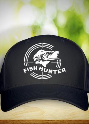 Кепка (бейсболка) с принтом "fish hunter" push it