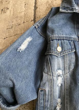 Жакет піджак куртка джинсова джинсовка вітровка джинс3 фото