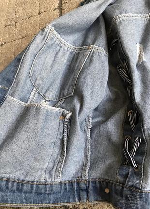 Жакет піджак куртка джинсова джинсовка вітровка джинс10 фото