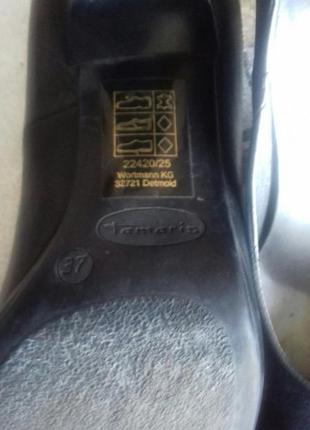Кожаные туфли фирмы tamaris4 фото