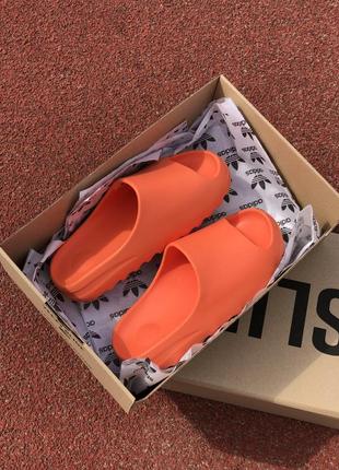 Тапочки adidas yezzy slide orange1 фото