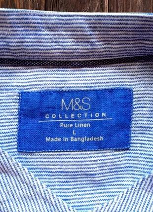 Рубашка marks & spencer® лён l-xl5 фото