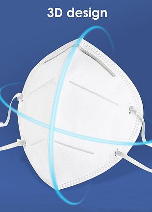 Маска респиратор защитная kn95 / ffp2 пятислойная 10шт в заводской упаковке5 фото
