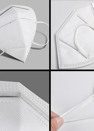 Маска респиратор защитная kn95 / ffp2 пятислойная 10шт в заводской упаковке9 фото