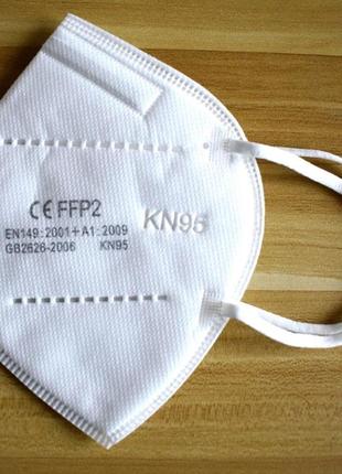 Маска респіратор захисний kn95 / ffp2 п'ятишаровий 10шт в індивідуальних упаковках з фіксатором перенісся10 фото