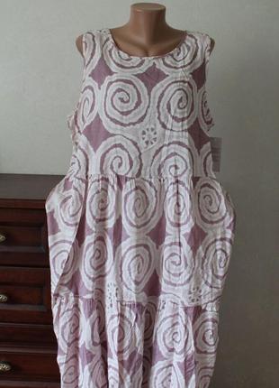 Шикарное летнее платье,сарафан,натуральные ткани.1 фото