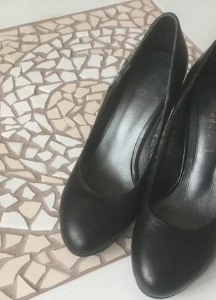 Чёрные кожаные классические туфли3 фото