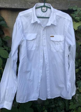 Шикарна брендовий біла сорочка чоловіча