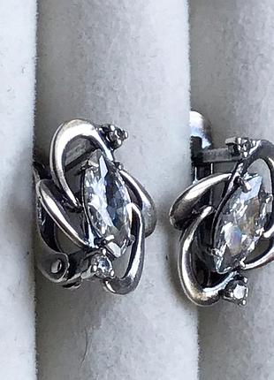 Серьги серебро 925,б/у 3