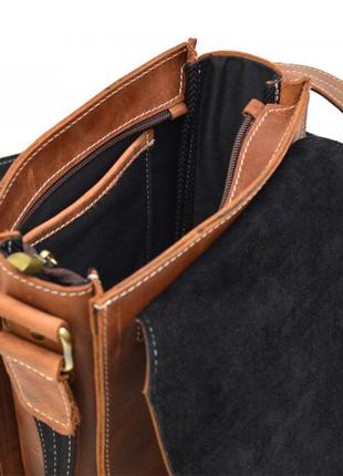 Кожаная сумка-планшент через плечо rbw-3027-4lx бренда tarwa рыжая9 фото