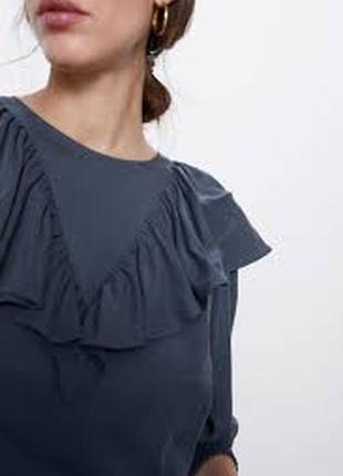 Zara блузка с воланом м5 фото