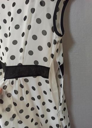Легкое шифоновое платье, сарафан в горошек zero8 фото