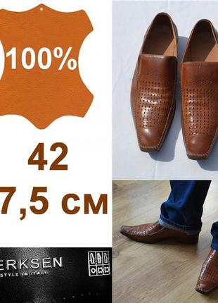 Класичні шкіряні туфлі від бренду derksen