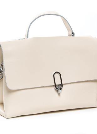 Бежева шкіряна сумочка