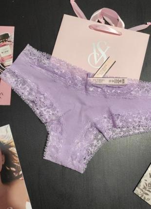Хлопковые трусики чикстеры с кружевом с ххл victoria's secret виктория сикрет вікторія сік...